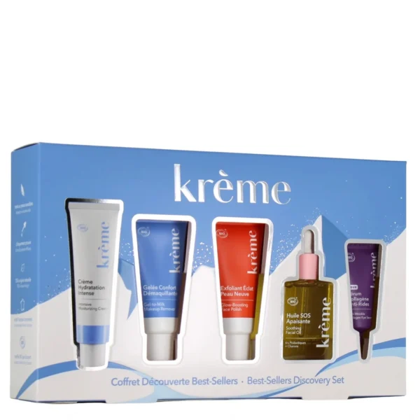 Krème Coffret Découverte Best-Sellers Cinq Soins Visage Bio Format Voyage