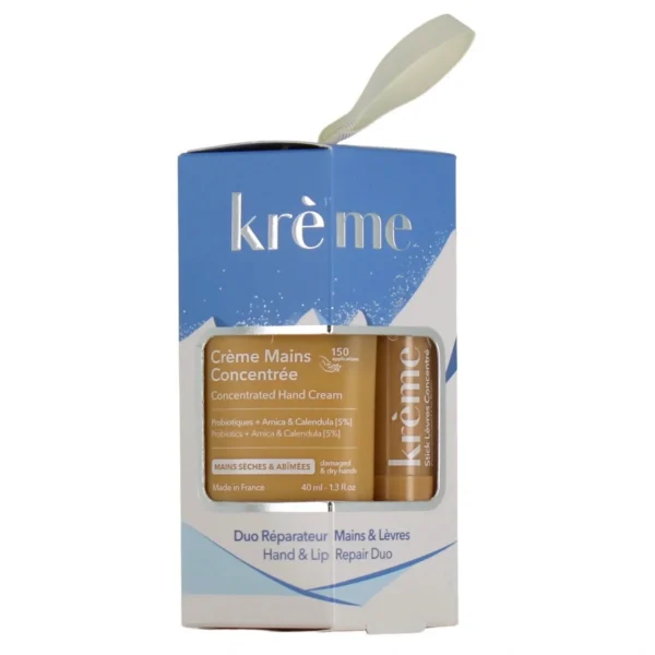 Krème Coffret Duo Réparateur Mains et Lèvres Bio