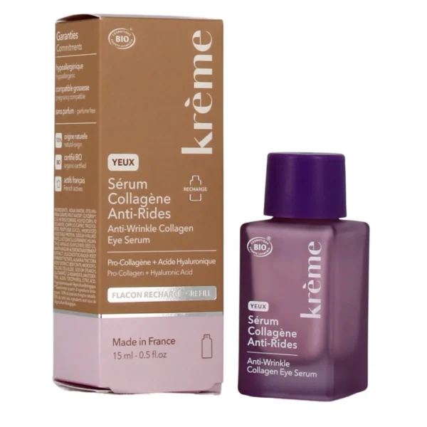 Krème Recharge Sérum Yeux Collagène Anti-Rides Bio pour Applicateur CryoRoll 15 ml