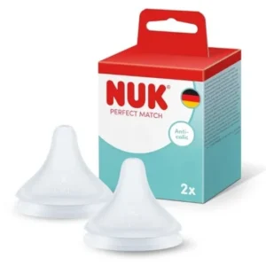 NUK Perfect Match 2 Tétines Silicone Taille XL 6 Mois et Plus Anti-Colique Liquides Épais Céréales EN 14350