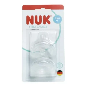 NUK First Choice+ Tétines Physiologiques Silicone Taille S Anti-Coliques Naissance Lot de 2