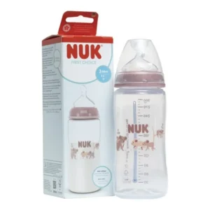 NUK First Choice+ Biberon 300 ml Temperature Control Tétine Silicone Taille M 3 Mois et Plus Baleine