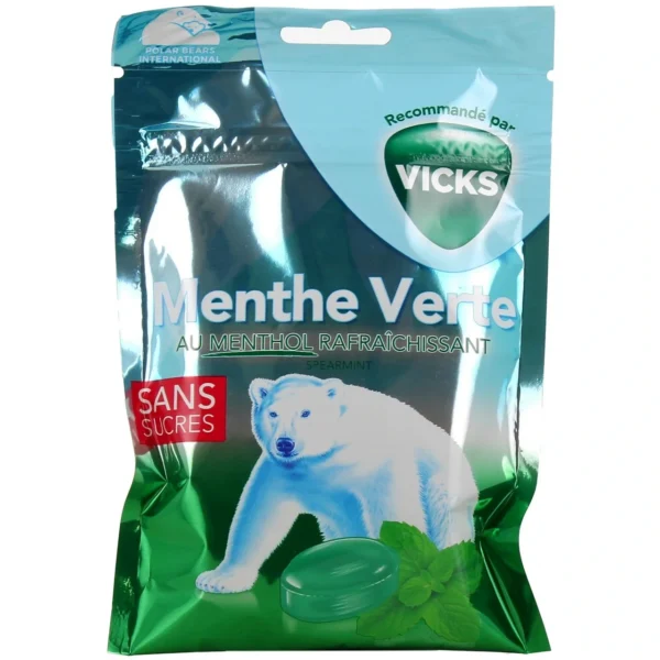 Vicks Bonbons Menthol Sans Sucres - 72g