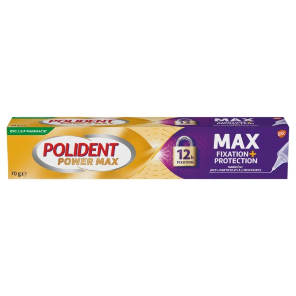 Polident Maximum Contrôle Crème Fixative Prothèses Partielles et Complètes Limite les Infiltrations 70 g