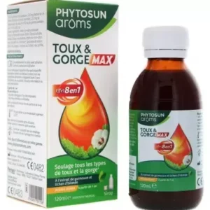 Phytosun Arôms Sirop Toux et Gorge Max 8 en 1 dès 1 an, 120 ml