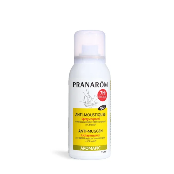 Pranarôm Aromapic Bio Spray Corporel Anti-Moustiques, 75 ml