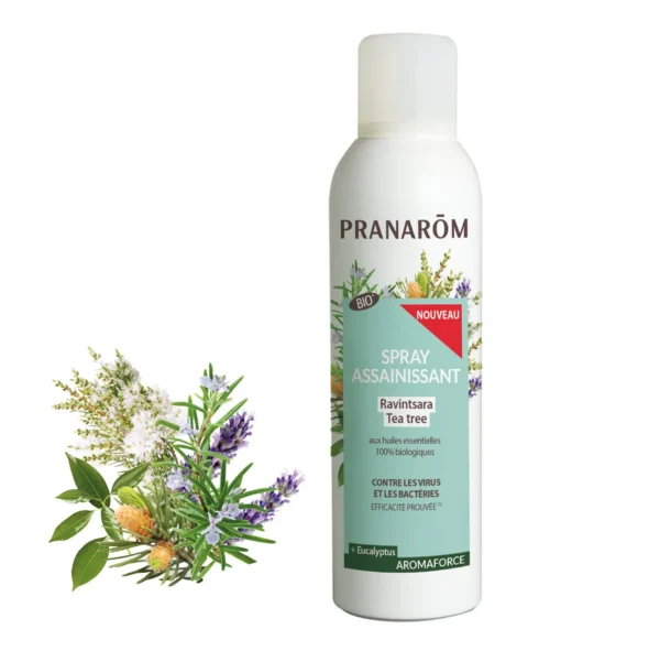 Pranarôm Aromaforce Spray Assainissant Ravintsara Tea Tree Bio, 150 ml