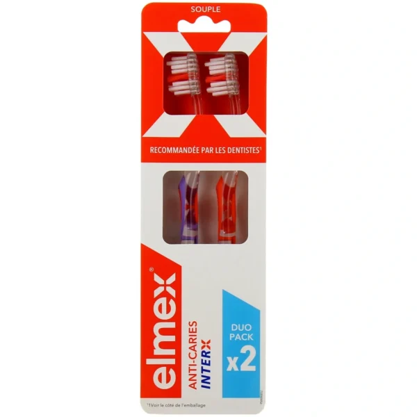 Anti-Caries InterX Brosse à Dents Souple Duo Pack