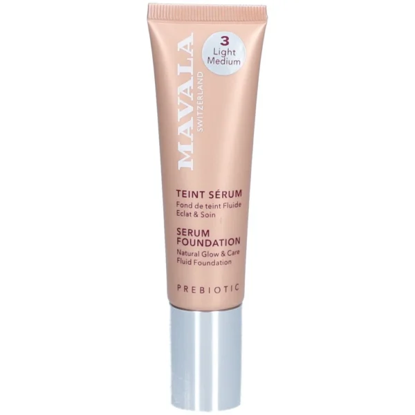 Mavala Teint Sérum Fond de Teint Fluide Éclat et Soin Vitamine C Teinte 3 Light Medium 30 ml