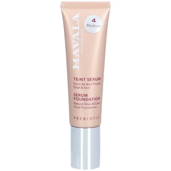 Mavala Teint Sérum Fond de Teint Fluide Éclat et Soin Vitamine C Teinte 4 Medium 30 ml