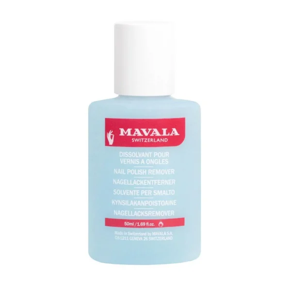 Mavala Dissolvant Doux Bleu pour Vernis à Ongles avec Acétone Format Voyage 50 ml