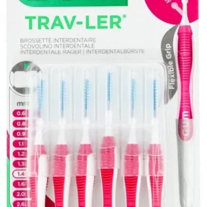 GUM Trav-Ler Brossettes Interdentaires Réutilisables 1612 1,4 mm Boîte de 6