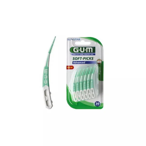 GUM Soft-Picks Advanced Bâtonnets Interdentaires Caoutchouc Taille Regular Boîte de 30