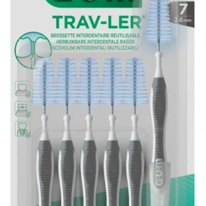 GUM Trav-Ler Brossettes Interdentaires Réutilisables 1619 2,6 mm ISO 7 Boîte de 6