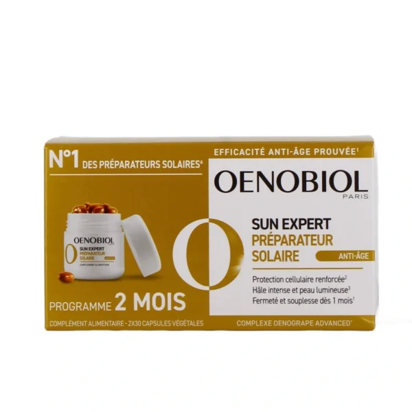 Sun Expert Préparateur Solaire Anti-Âge Lot de 2 x 30 Capsules