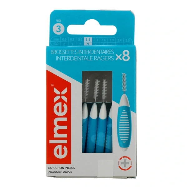 8 Brossettes Interdentaires - Taille : 1,1 mm