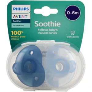 Avent Soothie Sucette anatomique bébé 0-6 mois Bleu