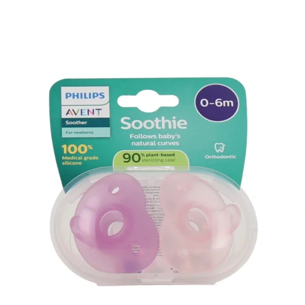 Avent Soothie Sucette anatomique bébé 0-6 mois Rose