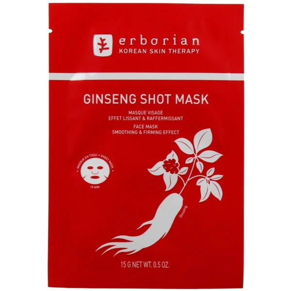 Erborian Ginseng Shot Mask Masque Tissu Lissant 15 g